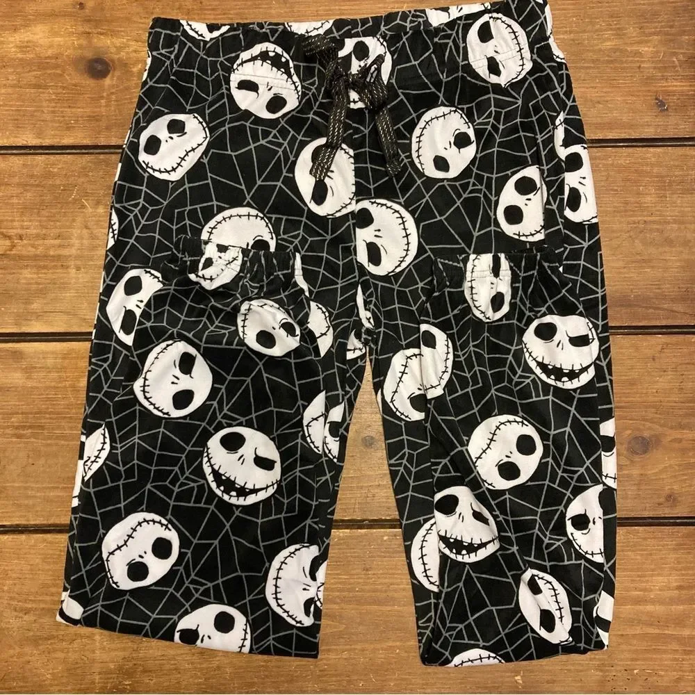 Nightmare Before Christmas Jack Skellington Black Pajama Joggers Medium NWT - Picture 3 of 7